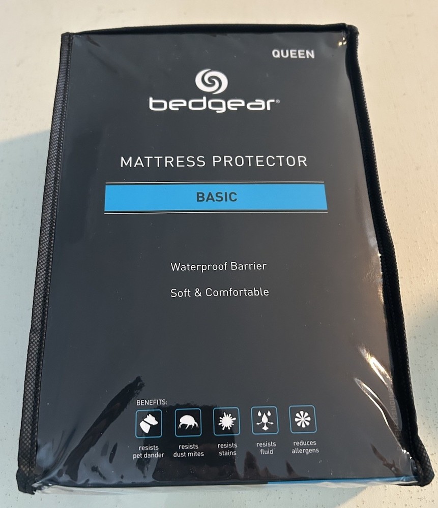 New BEDGEAR Basic Mattress Protector Queen Waterproof Barrier Soft Comfortable