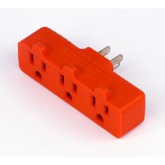 Heavy-Duty Grounded Triple Tap Adapter: 3-Way Electrical Splitter with 3 Outlets gallery