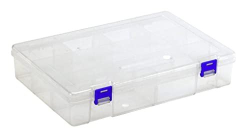 Quantum Storage Clear Compartment Organizer Storage Box, 9 1/4in.W x 6 1/4in.D gallery