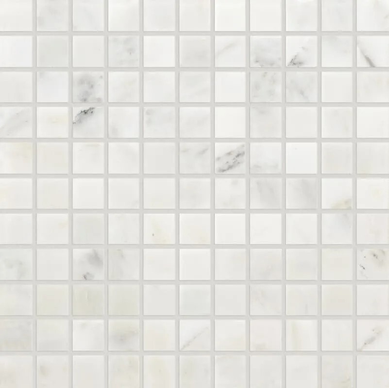 Daltile M19011MS1U Marble Collection - 1" x 1" Square Mosaic Wall - First Snow