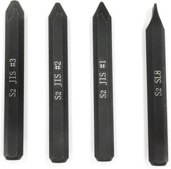 JIS B4633 Impact Screwdriver Bits Set 5/16″ Hex S2 Steel 75mm Japanese Vehicles