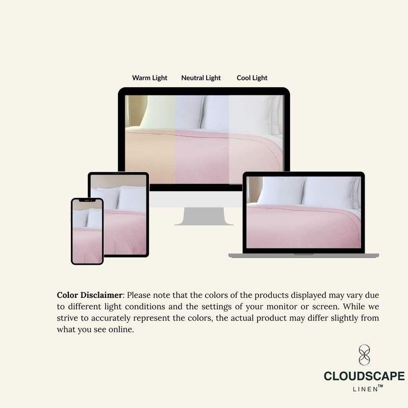 Cloudscape Linen Cloudscape 100 Cotton Queen Size Summer Blanket - Herringbone gallery