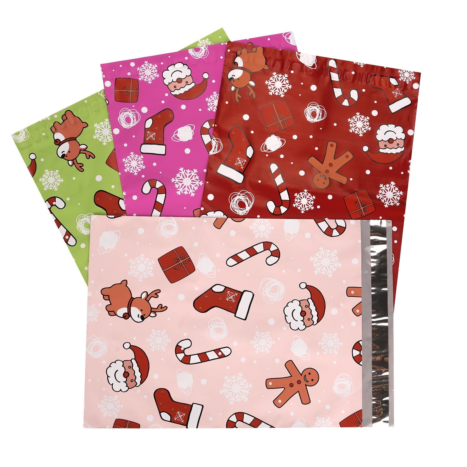 Mixed Color Christmas Print Poly Mailers 10x13 inch 100 Pcs .Christmas printe... gallery