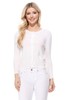 Crew neck Button Down Cardigan Sweater 3/4 sleeve gallery