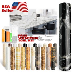 Gloss / Matte Marble Granite Effect Vinyl Wrap Self Adhesive Counter Top Home