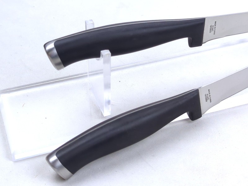 2pc Calphalon CONTEMPORARY 4.5" Serrated Stainless Steel STEAK Knife SET, NEW! gallery