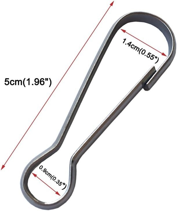 Water-Resistant Silver Snap Hooks for Flag Poles - 6 Pack, Effortless Attachment gallery