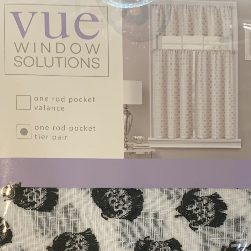 Vue Window Solutions Modo Window Curtain Tier Pair 26x45 in. Rod Pocket 1.5 in. gallery