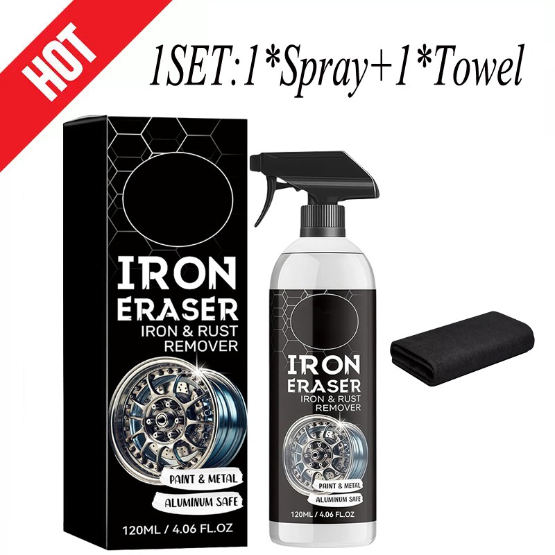 3X Iron Eraser Rust Remover Spray, Car Wheel Paint Brake Dust Fast Cleaner 120ml gallery