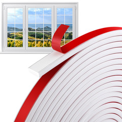33 Ft Window Grille Inserts Grid Kit- TPE Self-Adhesive Peel and Stick Trim Mold