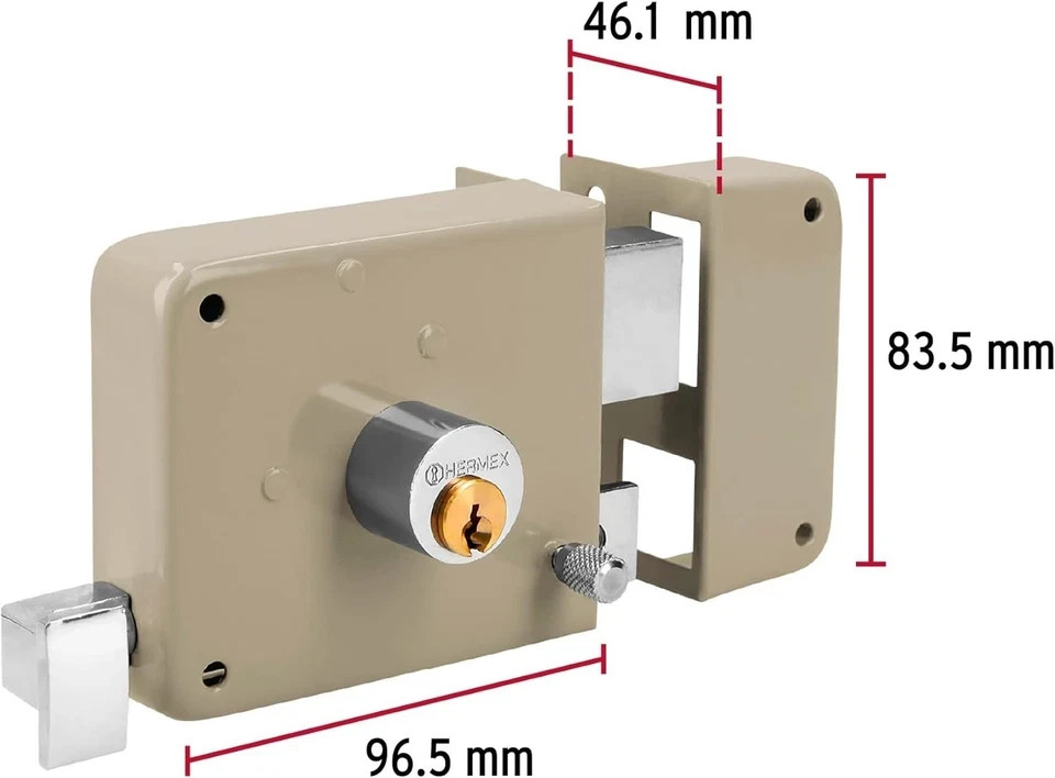 43583 / CS-70DB - Right Rim, Deadbolt Rim Door Lock Set, Standard Key gallery