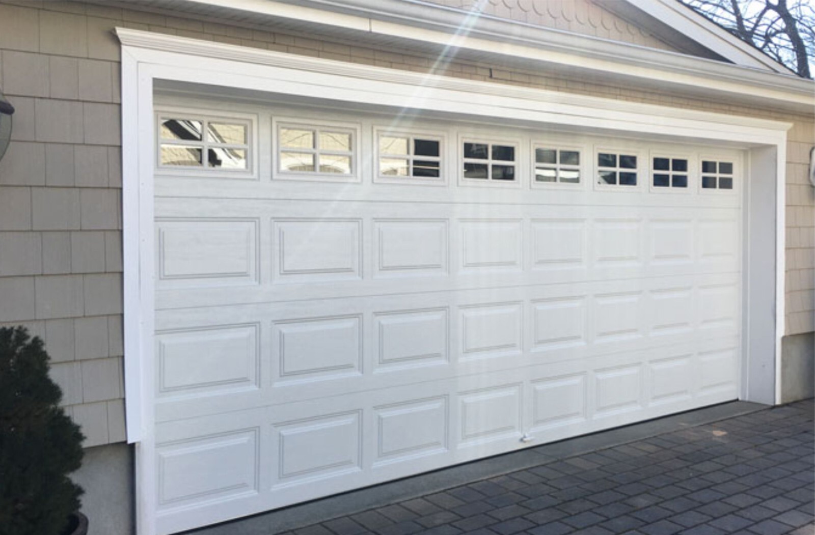 Colonial 509 Set of 8 Window Inserts/Short Panel Clopay Garage Doors White gallery