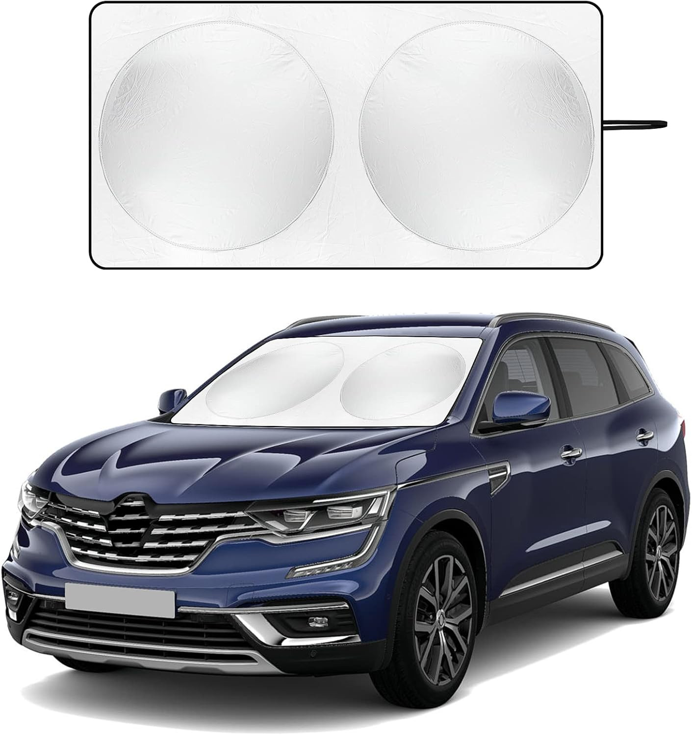 Windshield Sun Shade with Storage Pouch for Suvs, Durable 190T Polyester Sun Shi gallery