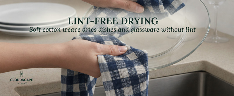 CLOUDSCAPE Kitchen Towels,Premium Cotton Dish Towels for Kitchen, Waffle Weave gallery