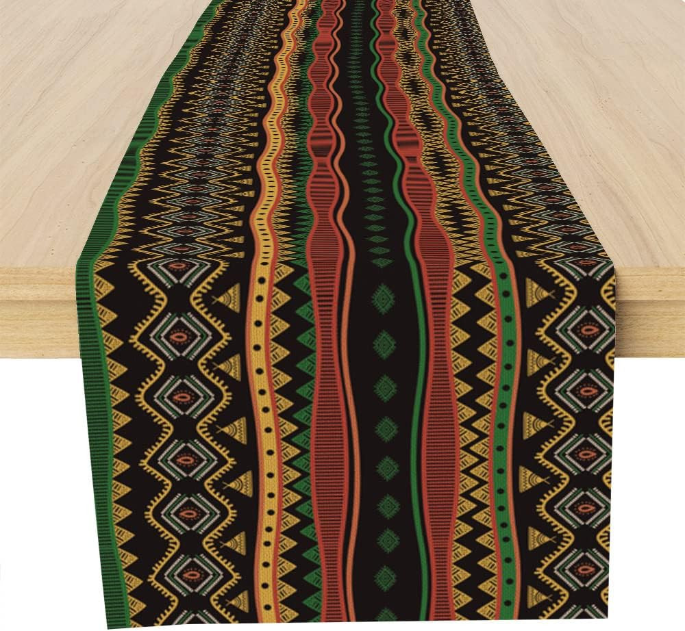 Traditional African Tribal Table Runner, African Table Runner Decor for Dinni... gallery