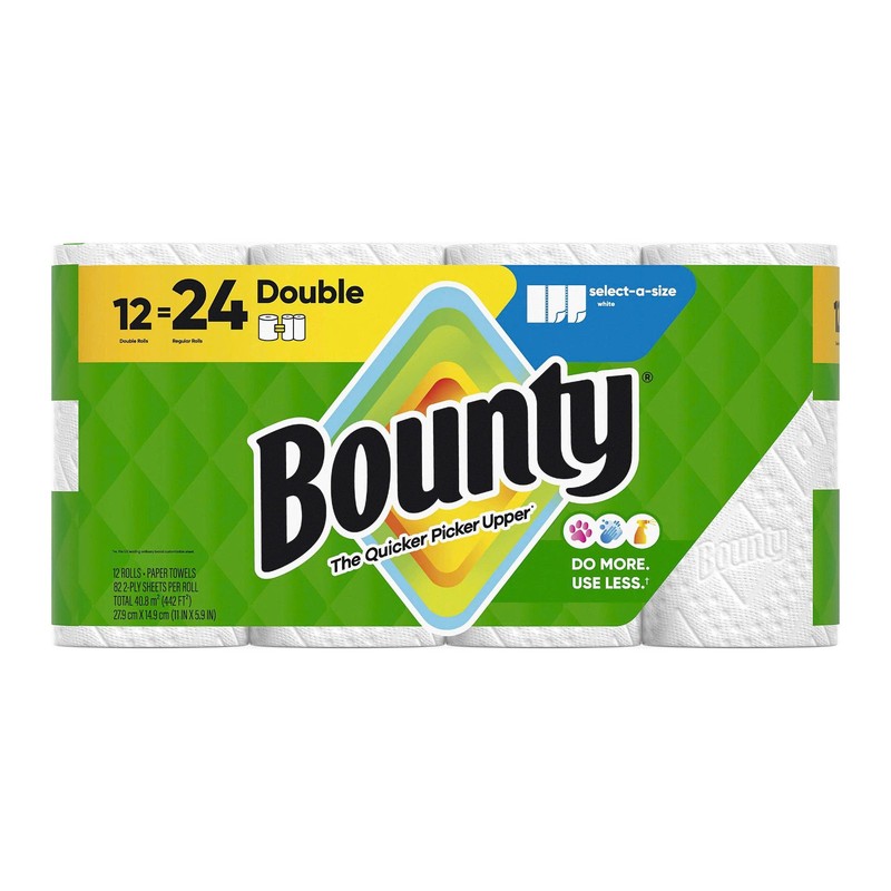 Bounty Select-A-Size Double Roll Paper Towels 12 Rolls 2-Ply 82 Sheets gallery