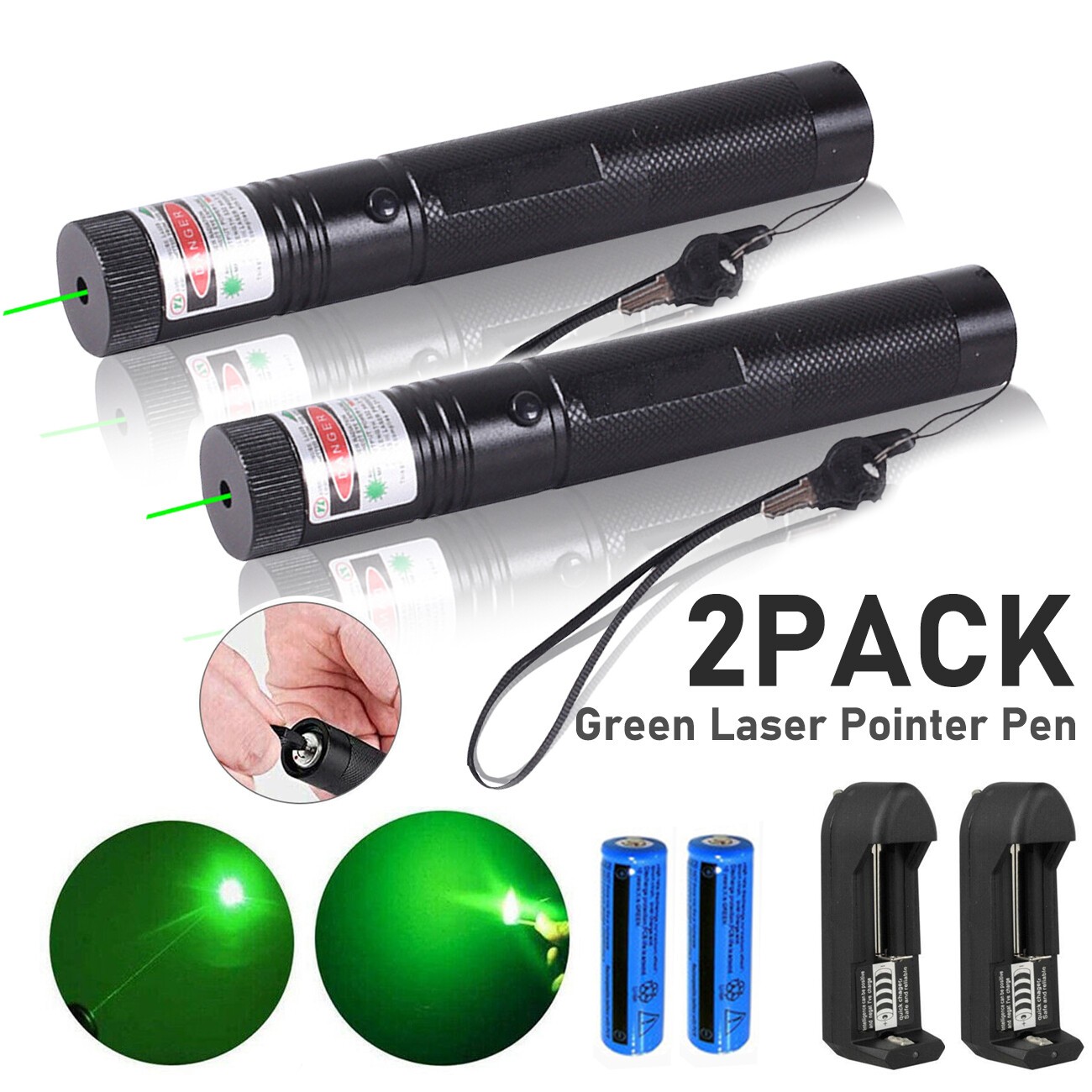 9900Mile Strong Green Laser Pointer Pen Light Visible Beam Lazer Torch 532nm USB gallery
