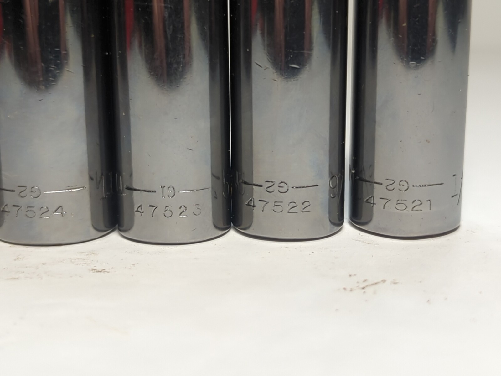Craftsman 5pc 1/2 Drive 12pt Deep SAE Sockets 1/2"-7/8" G1 G2 gallery