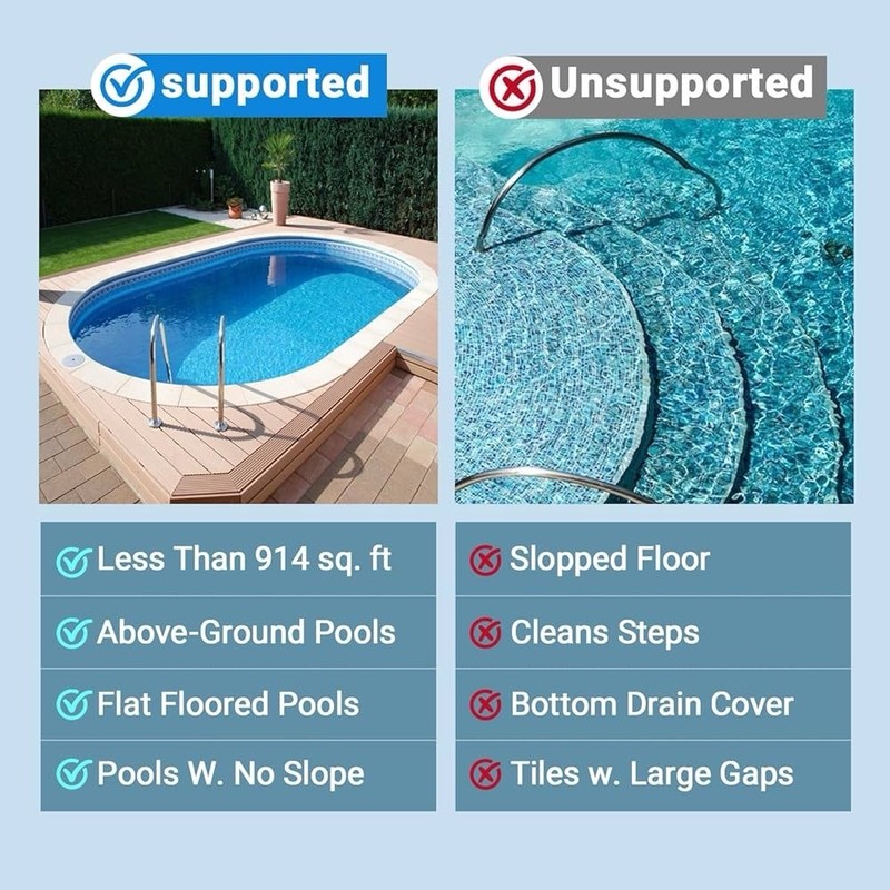 Cordless Robotic Pool Cleaner, Lasts 120 Min, Smart Sensor, Automatic Vacuum gallery
