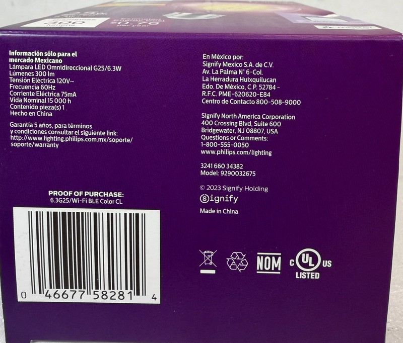 Philips Smart 25 W Equivalent Dimmable Clear Color Filament G25 -E26 Base gallery