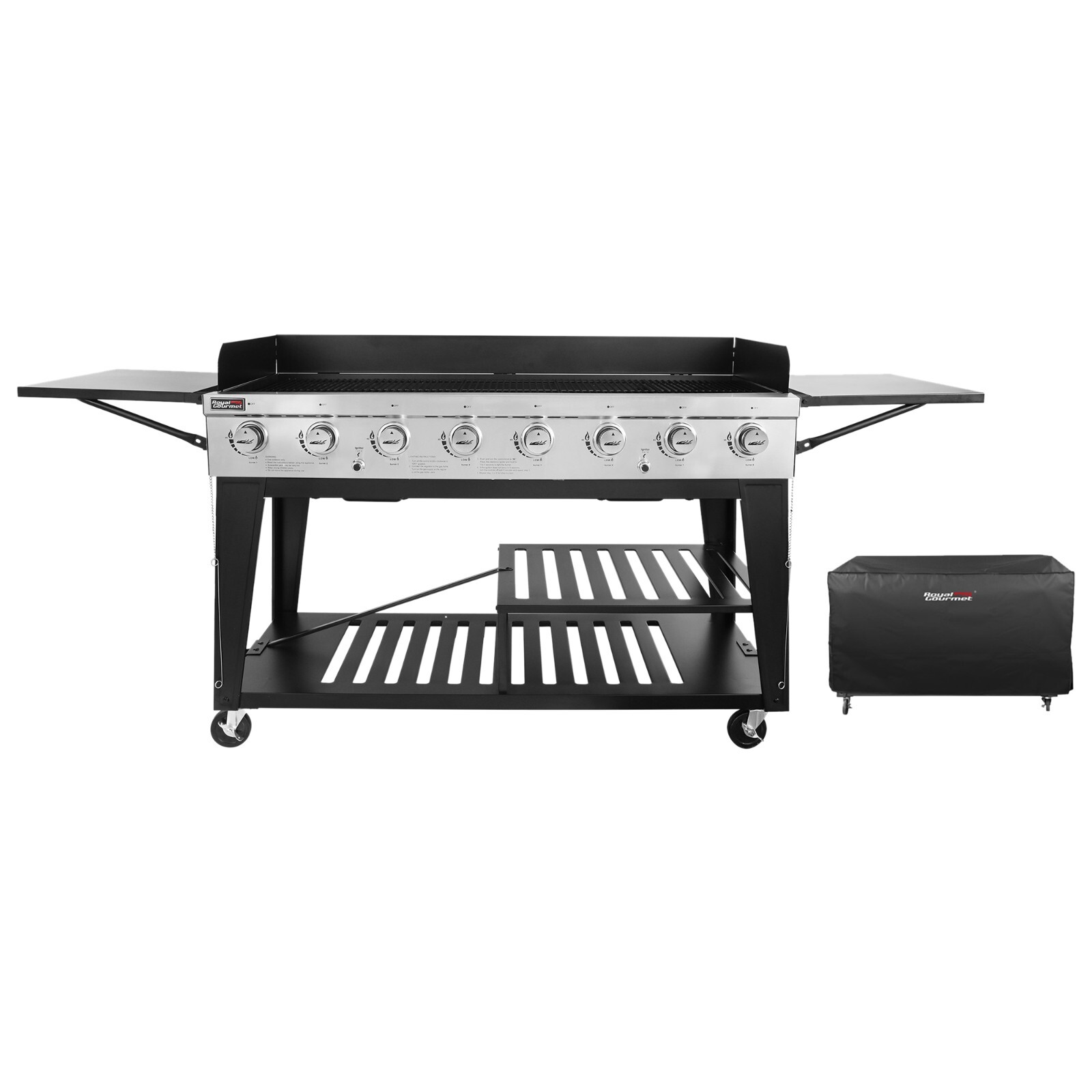 Royal Gourmet Large Event 8-Burner Propane Gas Grill with Barbecue Cover Outdoor gallery
