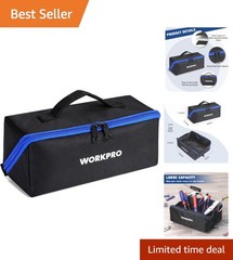 Versatile 10″ Fabric Tool Bag with High-Quality Zippers for Easy Access