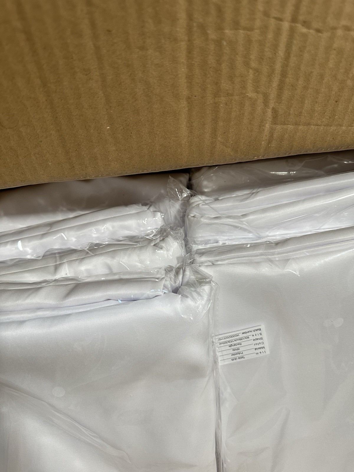 White Polyester Solid Rectangular Tablecloth 60 x 126 in for Kitchen Dining gallery