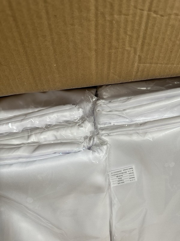 White Polyester Solid Rectangular Tablecloth 60 x 126 in for Kitchen Dining gallery