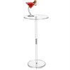 Acrylic Drink Table for Small Spaces, 10" L x 10" W x 21.3" H, Drink Side/End... gallery
