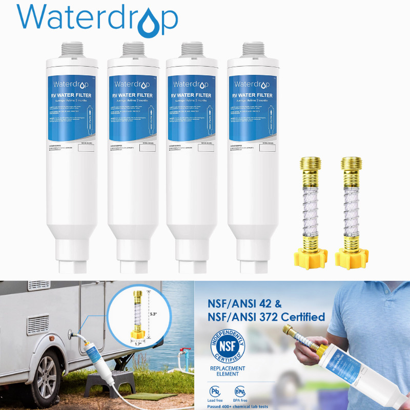 Waterdrop RV Inline Hose Water Filter with Hose Protector, For Garden & Camper gallery