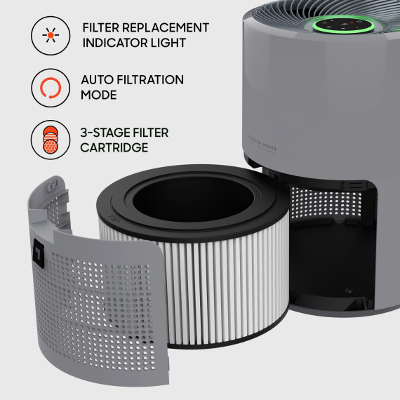 Sharper Image PURIFY 9 Air Purifier Gray 330sf CADR 223 (Mailer) gallery