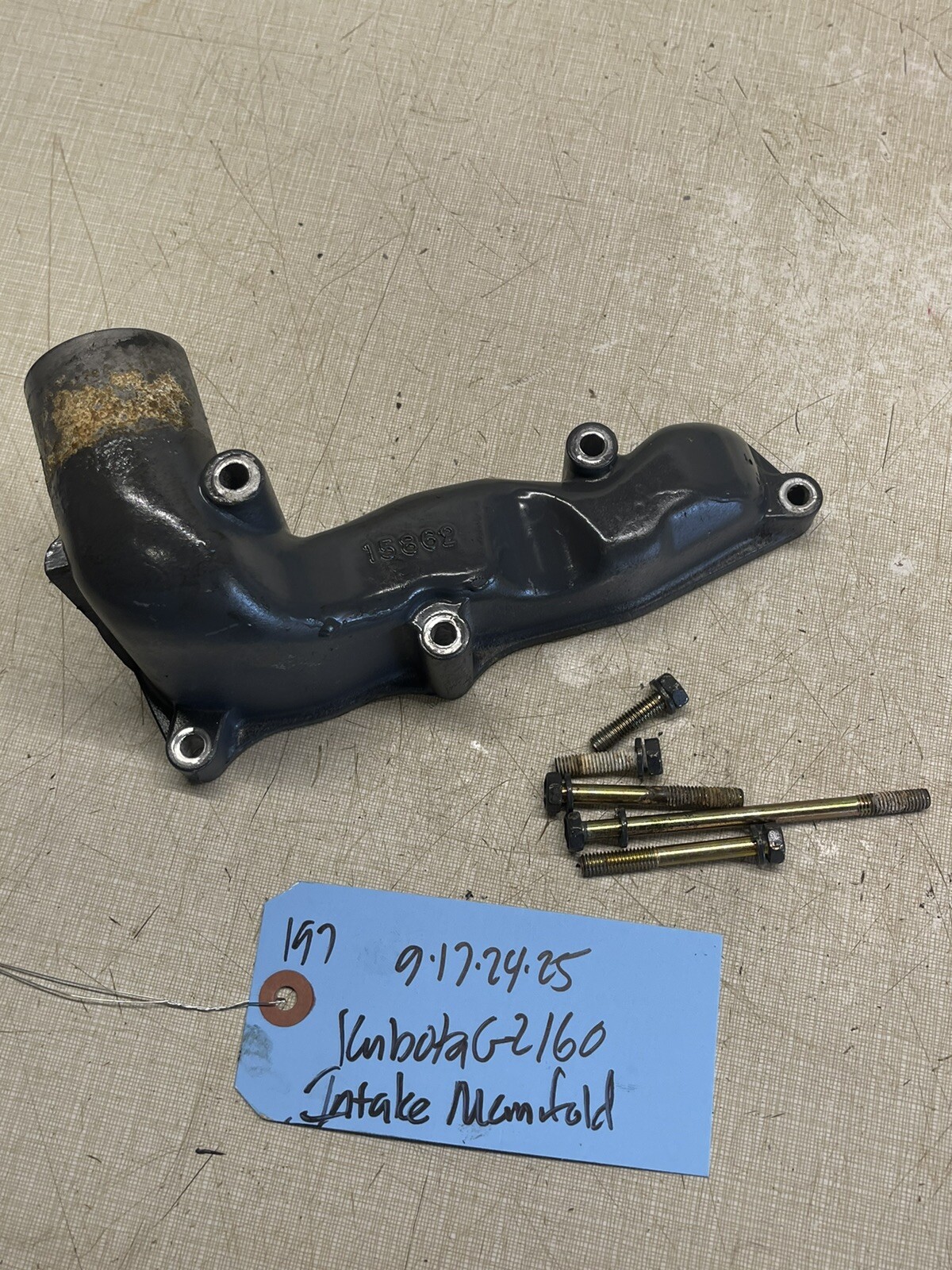Kubota G2160 Tractor D782 Engine Inlet Manifold gallery