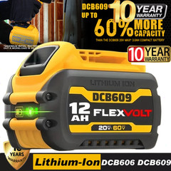 For Dewalt DCB609 20V/60V MAX FLEXVOLT 12.0Ah Lithium ion Battery / Dual Charger