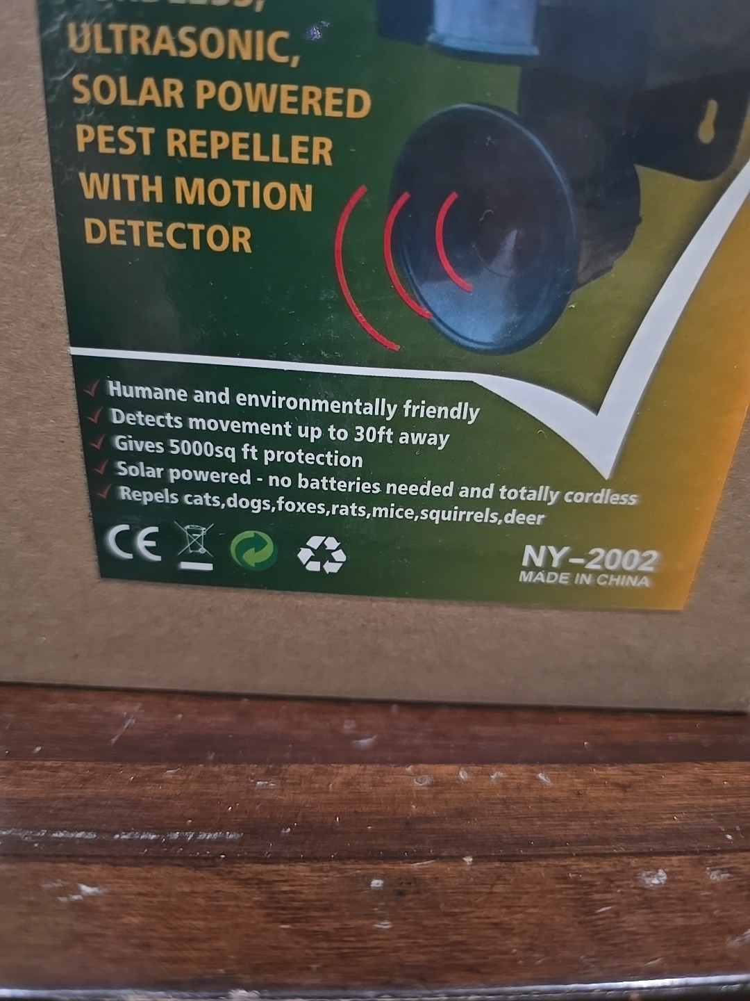 Solar Pest Repeller Repels Birds, Rats, Mice, Squirrels, Deer, Foxes No Batterie gallery