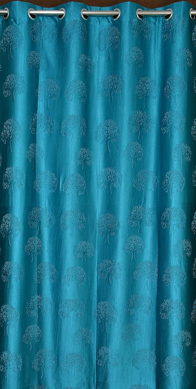New 2 Piece Eyelet Polyester Door Curtain Set - 7 feet gallery