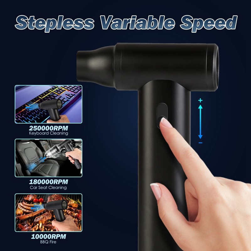 1Set Compressed Air Duster Brushless Motor 250000RPM Stepless Variable Speed 1Wm gallery