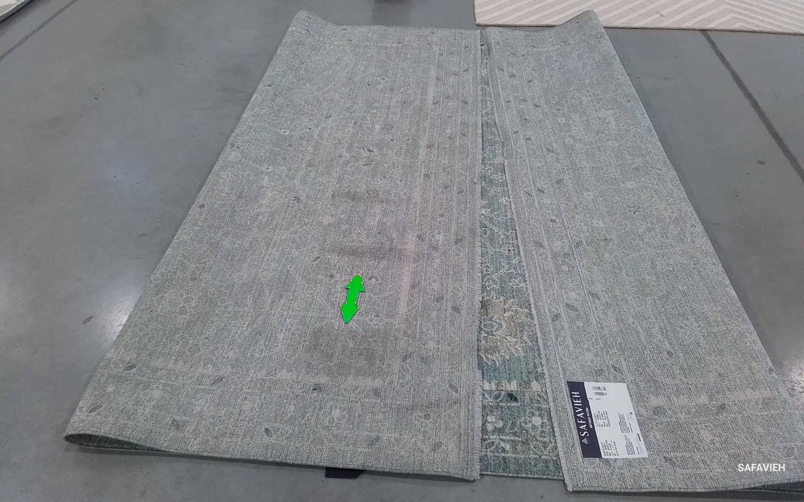 BLUE / IVORY 9'-0" x 11'-6" Back Stain Rug, Reduced Price 1172780658 ANP656M-9 gallery