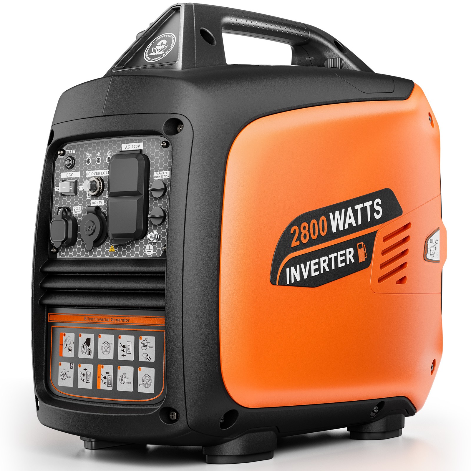 Mutaomay 2800W Quiet Inverter Generator Gas Portable Home Backup Construction gallery