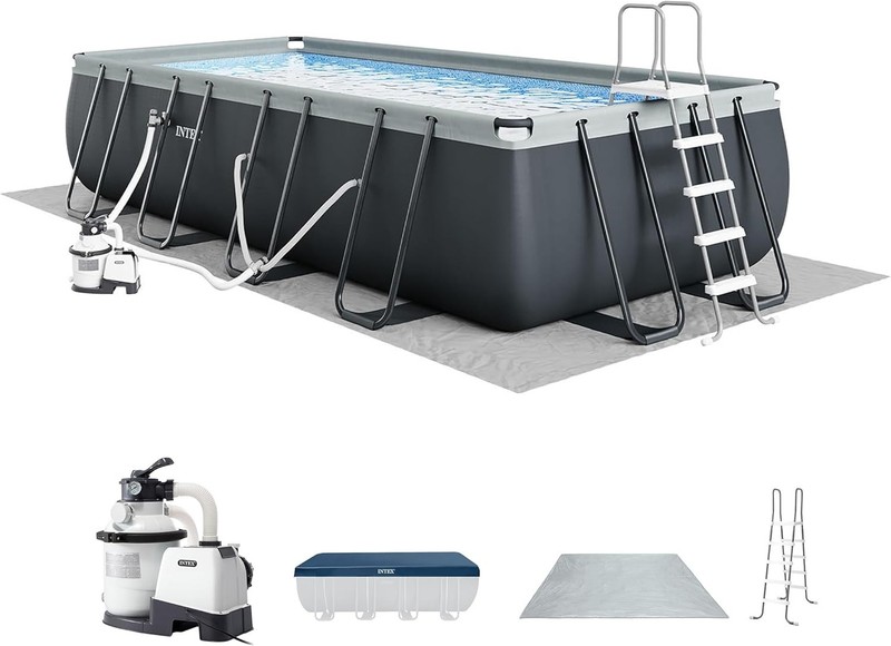 Durable 18ft x 9ft Ultra XTR Rectangular Pool Set with Rust-Resistant Frame gallery