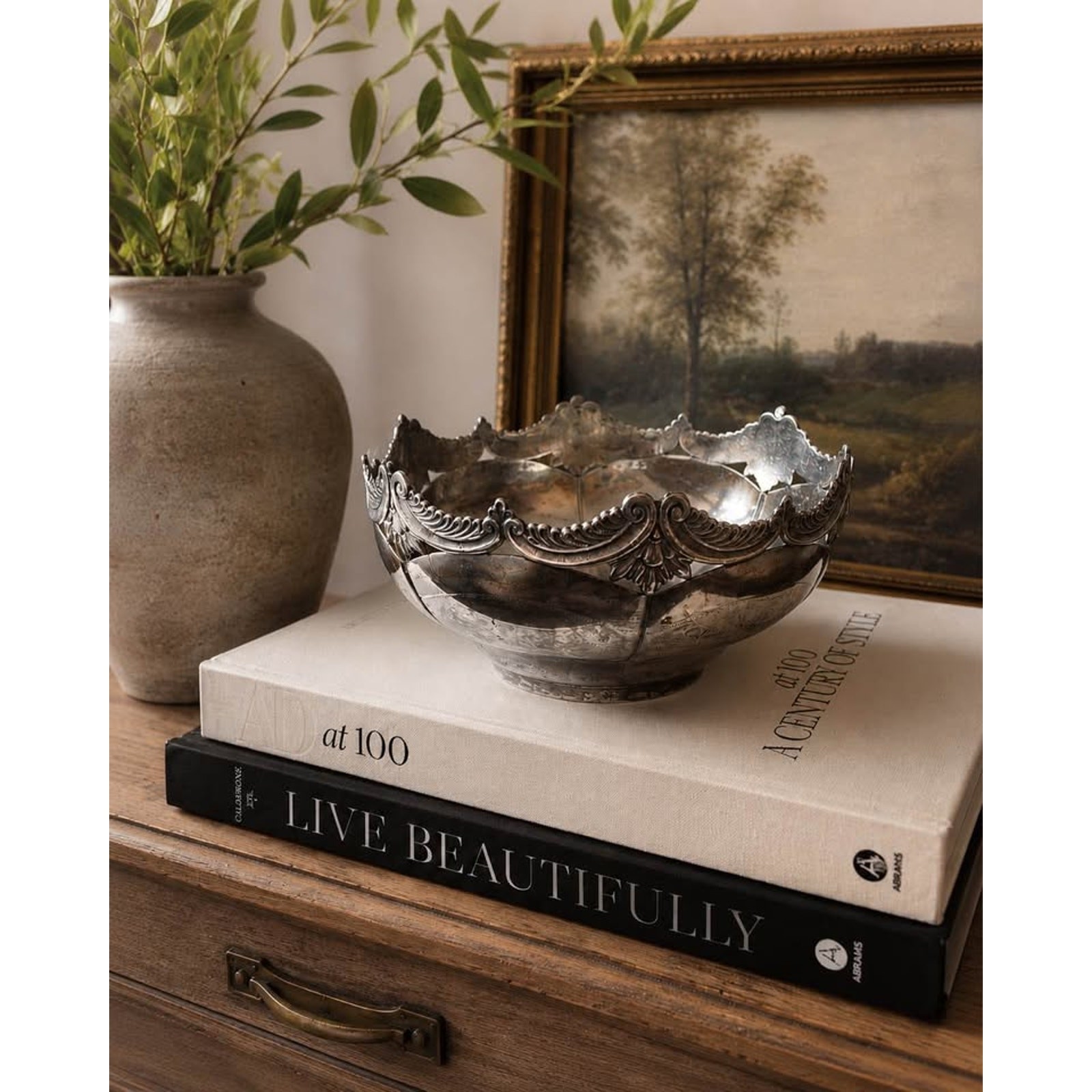 Antique Middletown Plate Co. Quadruple Silver Plate Bowl gallery