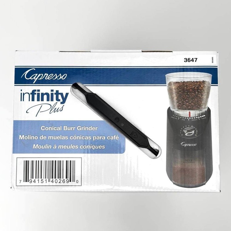 Capresso Infinity Plus Conical Burr Coffee Grinder, Black - NEW gallery