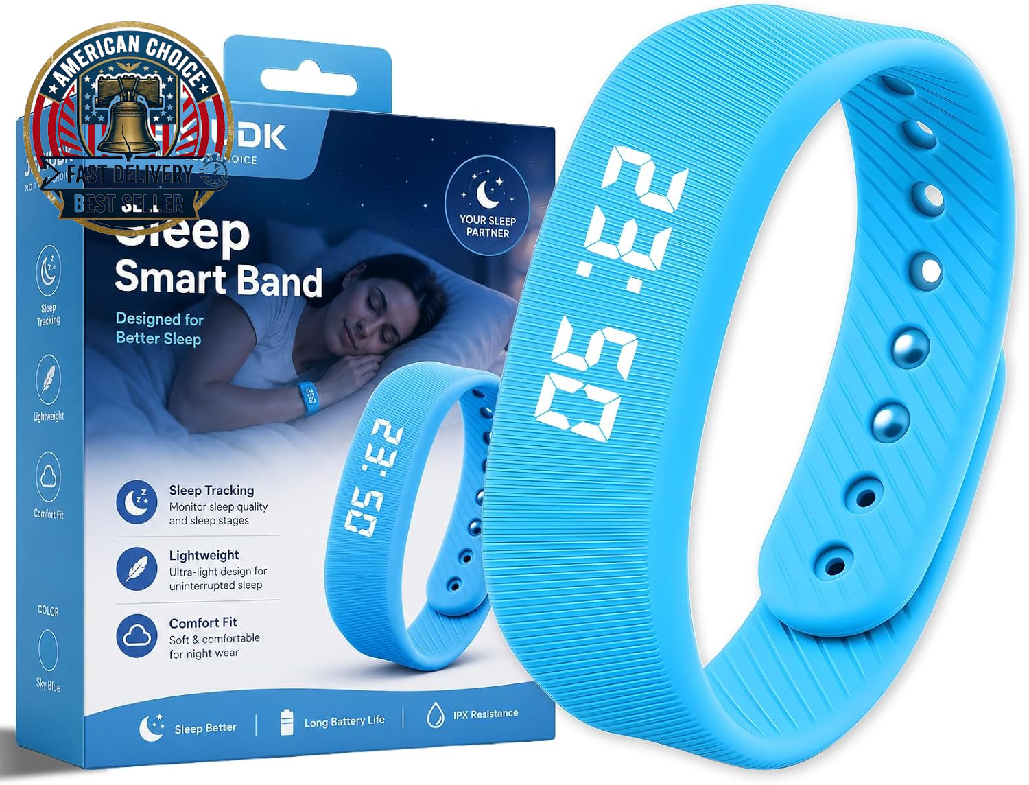 Alarm Clock Smart Watch Bracelets for Mens Digital Heavy Sleepers Vibrating Wris gallery