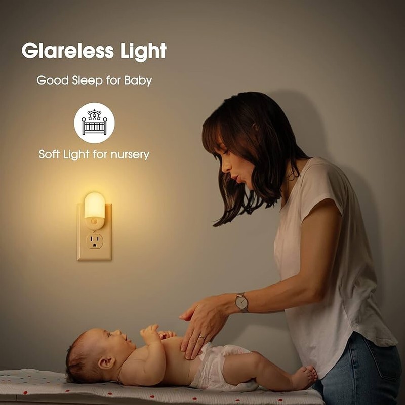 Motion Sensor Night Light Plug In 2 Pack LOHAS Motion Activated Night Light Warm gallery