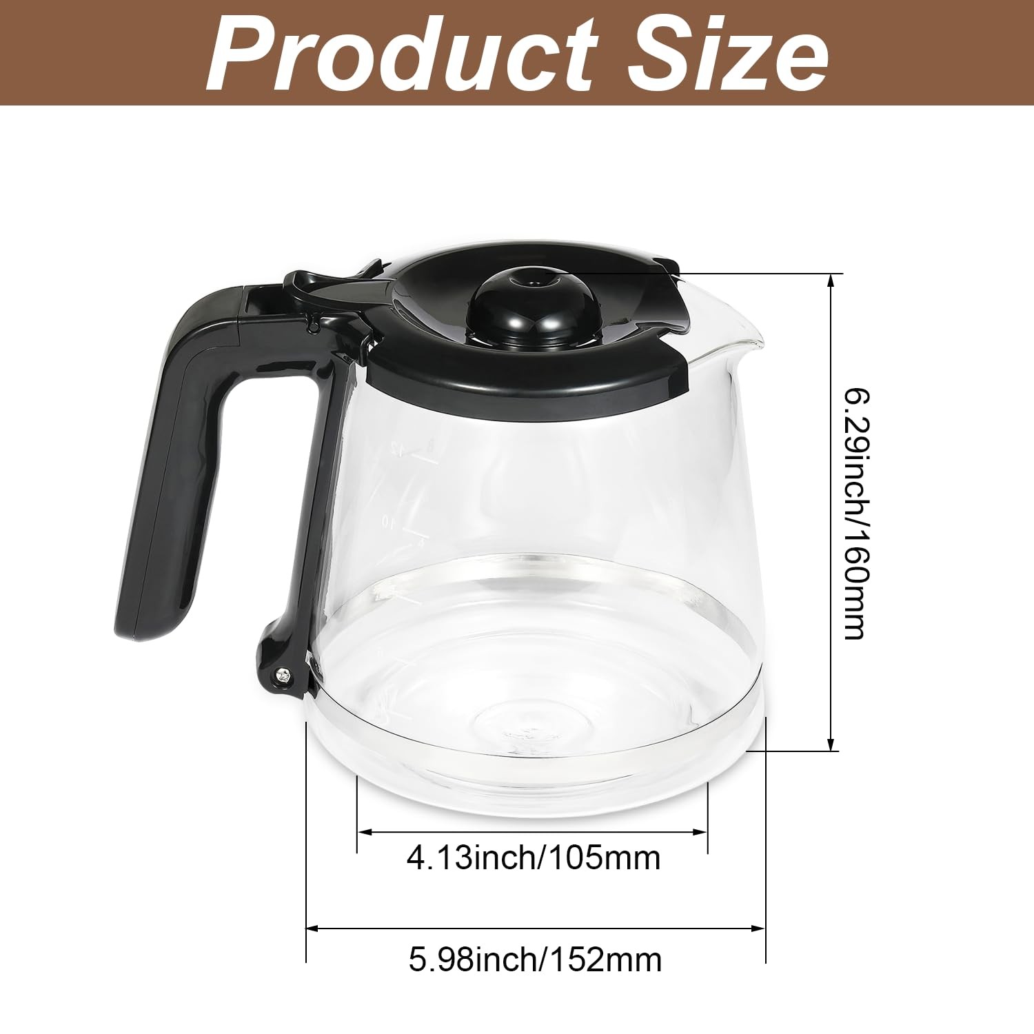 12 Cup Coffee Maker Replacement Pot Compatible with Mr. Coffee, 12 Cup Glass ... gallery