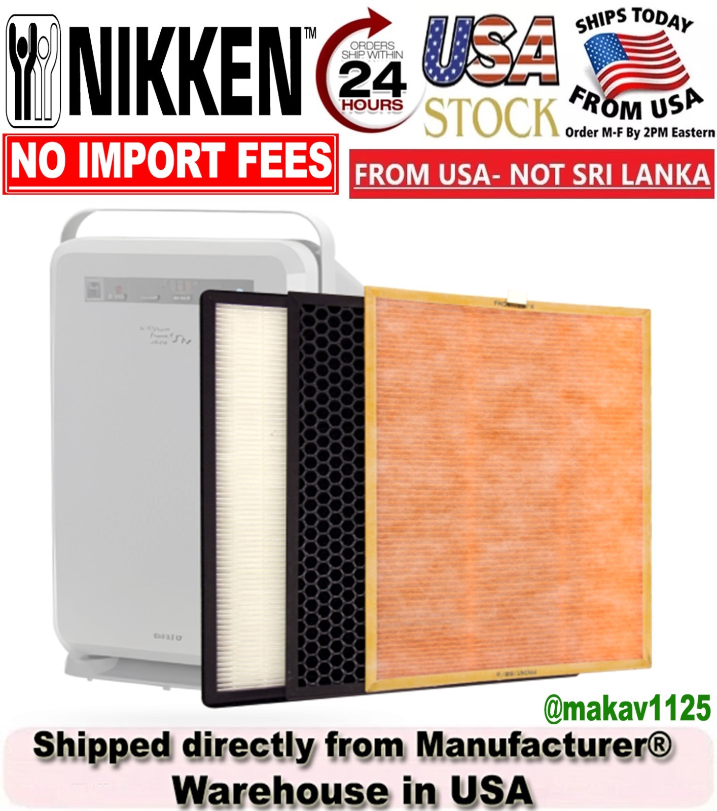 Nikken Air Wellness Power5 Pro Filter Pack - Brand NEW Fast/FreeShipping From US gallery