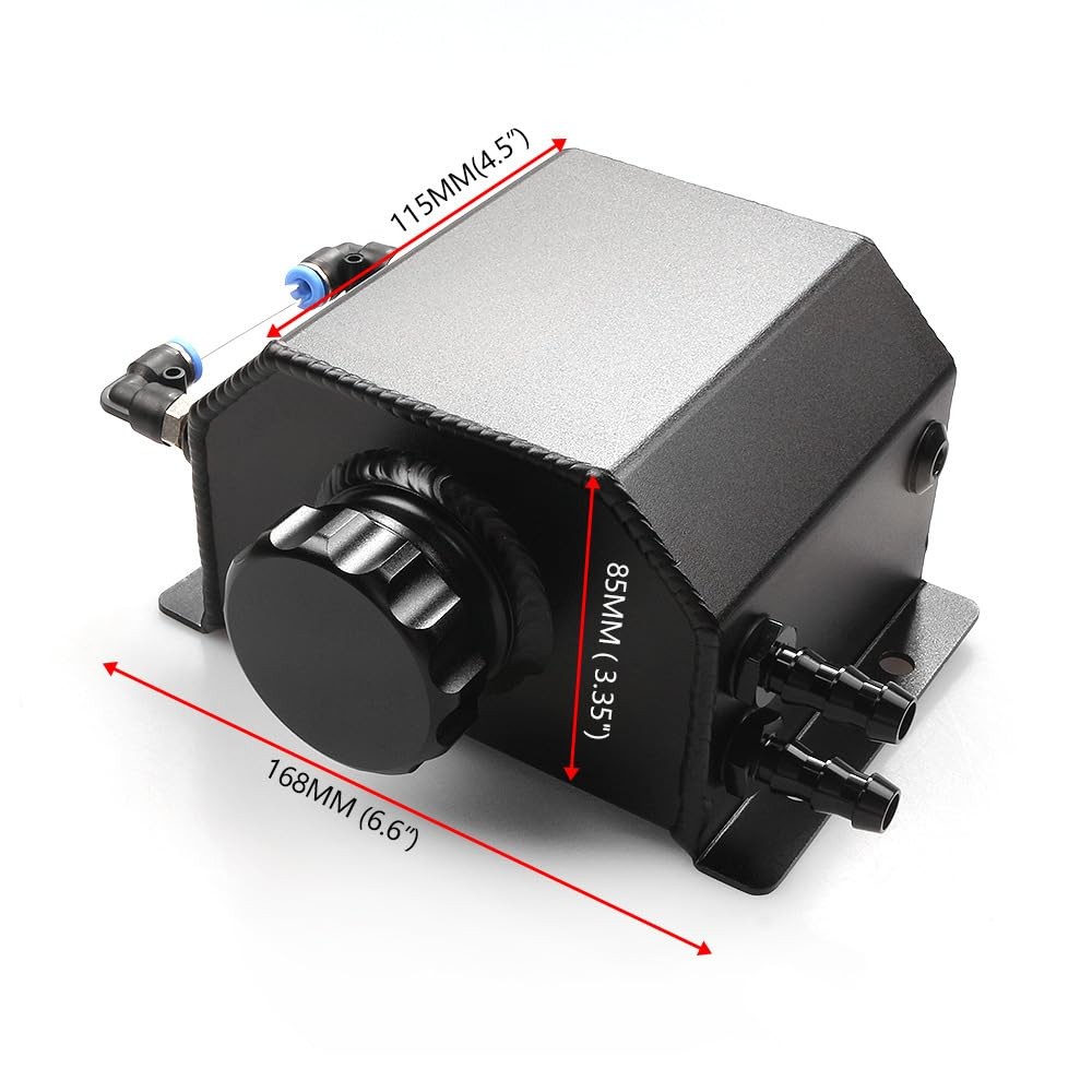 Universal Aluminum Alloy Engine Coolant Radiator Overflow Tank 1000ml/2000ml ... gallery