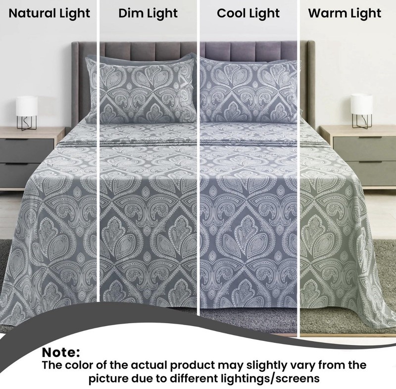 Lux Decor Collection Bed Sheets-6 Pc King Size Sheets-1800 Thread Count Brushed gallery