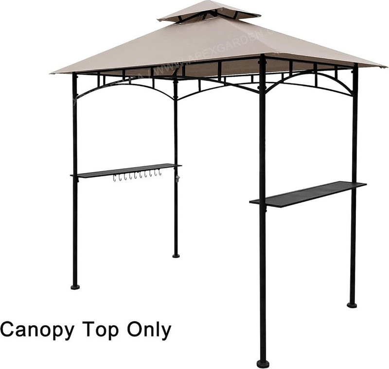 5FT x 8FT Double Tiered Replacement Canopy Grill BBQ Gazebo Roof Top, for Gaz... gallery