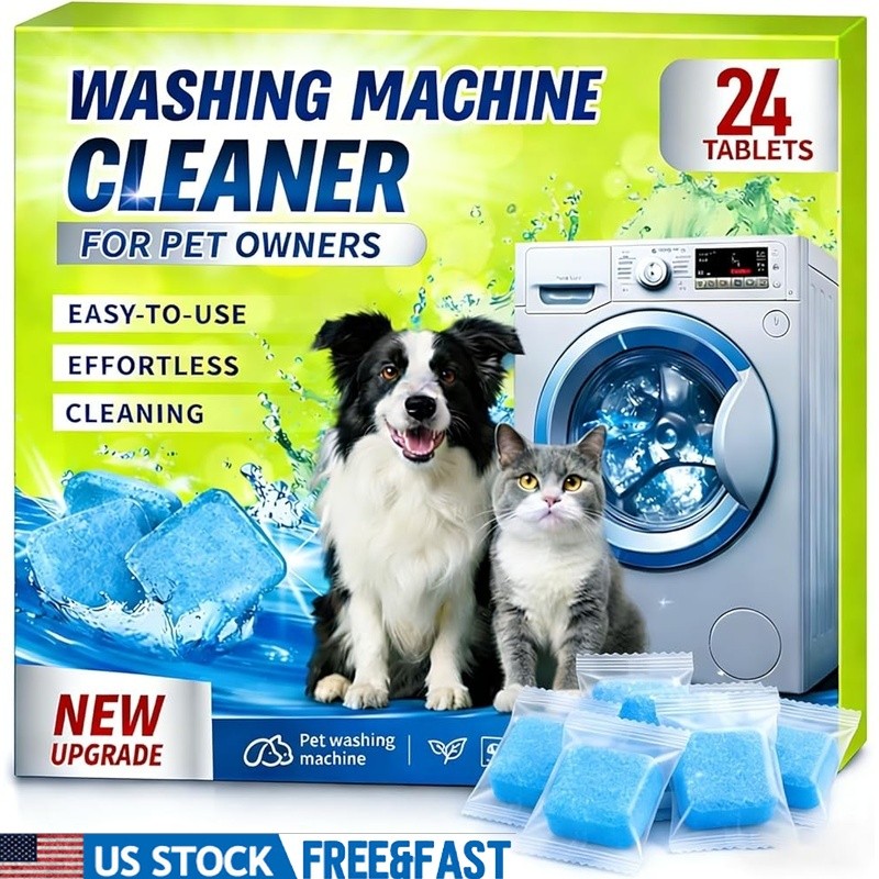 Enzyme Washer Cleaner Tablets Pet Owners Odor Removal Deep Clean 24 Pack New gallery
