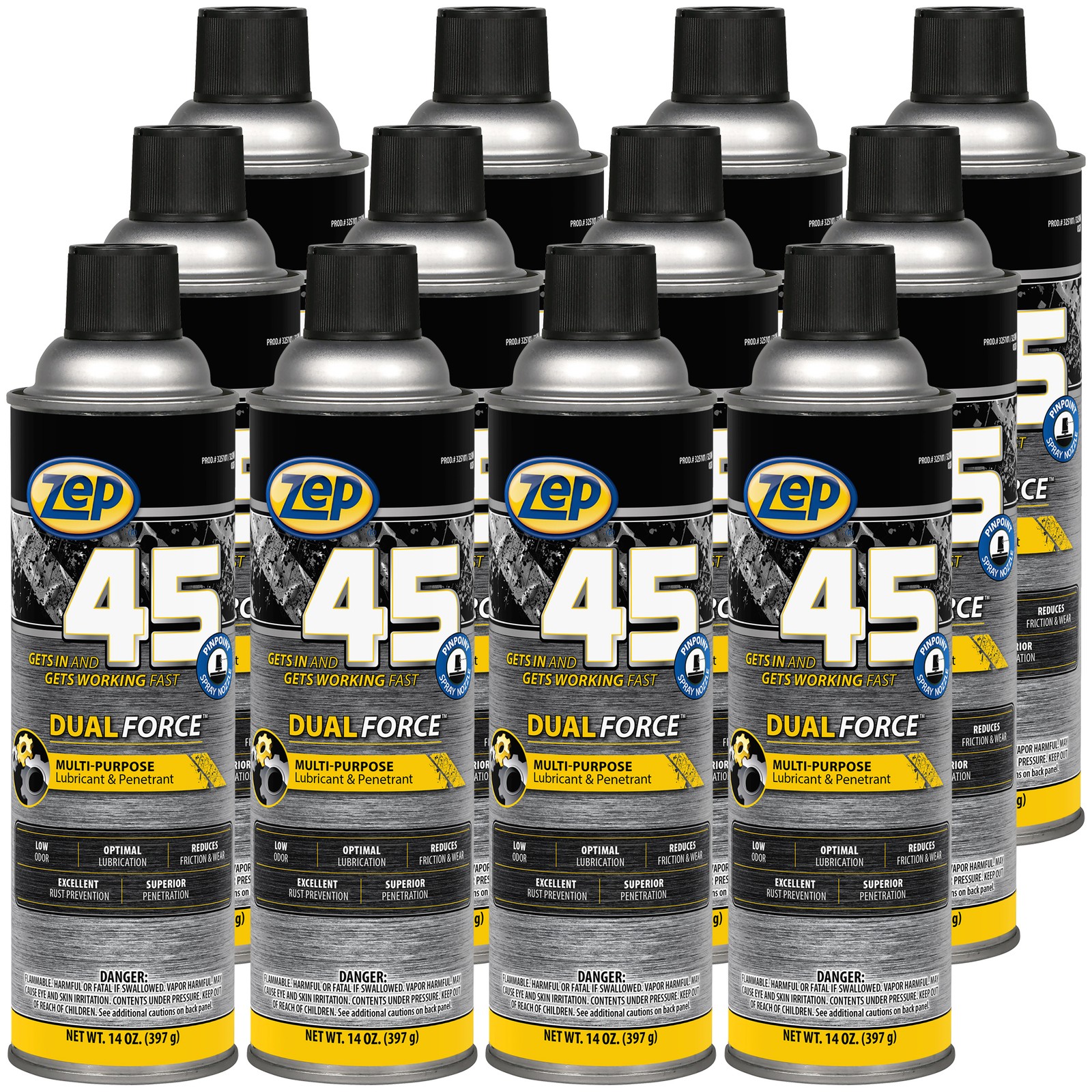 Zep 45 Dual Force Multi-Purpose Penetrant and Lubricant - 14 oz (Case of 12) - gallery